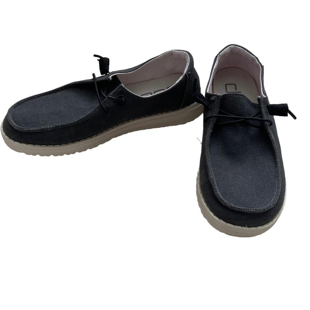Hey Dude Woman Wendy Chambray OFF BLACK Casual Shoe Size 7
